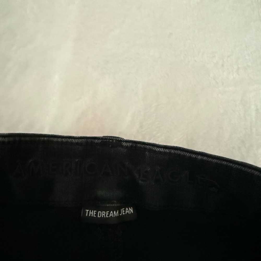 American Eagle Dream Jean Black Buttonfly Stretch Skinny Jeans 2 - Picture 4 of 7